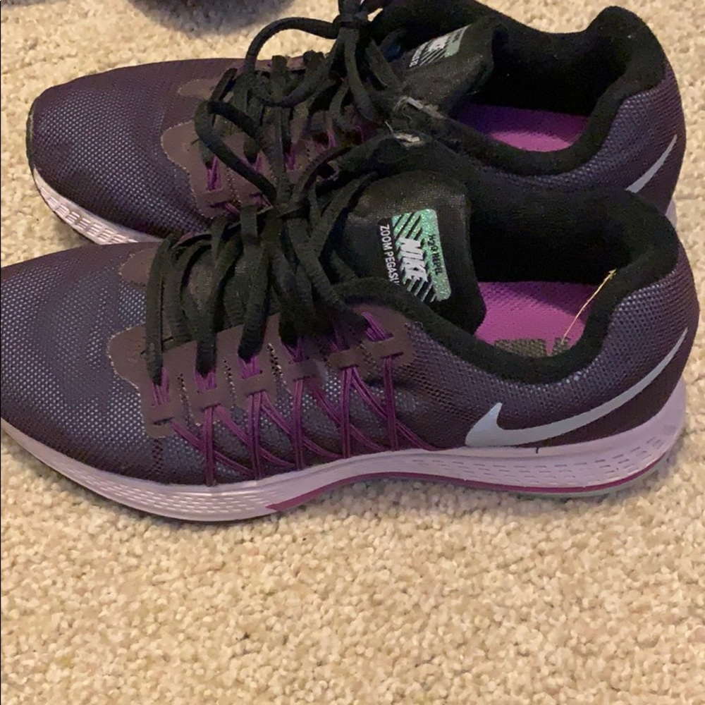 Purple nike shoes